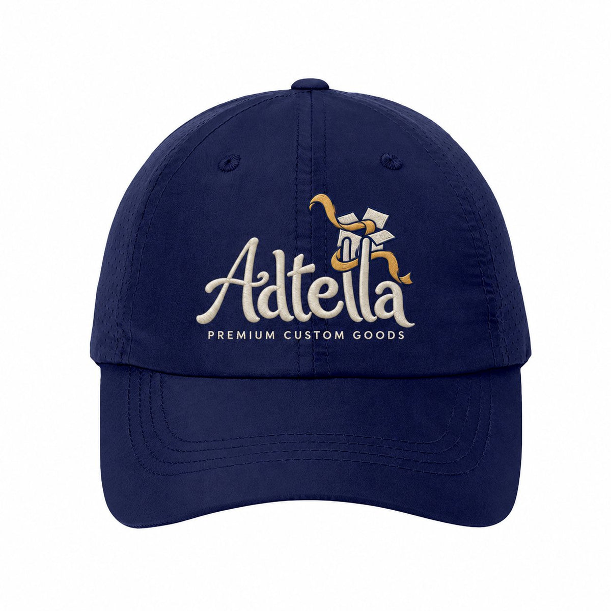 Custom Port Authority C821 Perforated Cap — illustrative Adtella logo mockup
