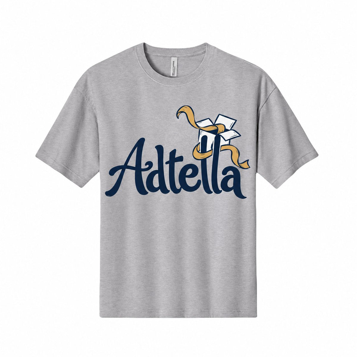Custom BELLA+CANVAS 3010C Heavyweight Street T-Shirt | Adtella — illustrative Adtella logo mockup