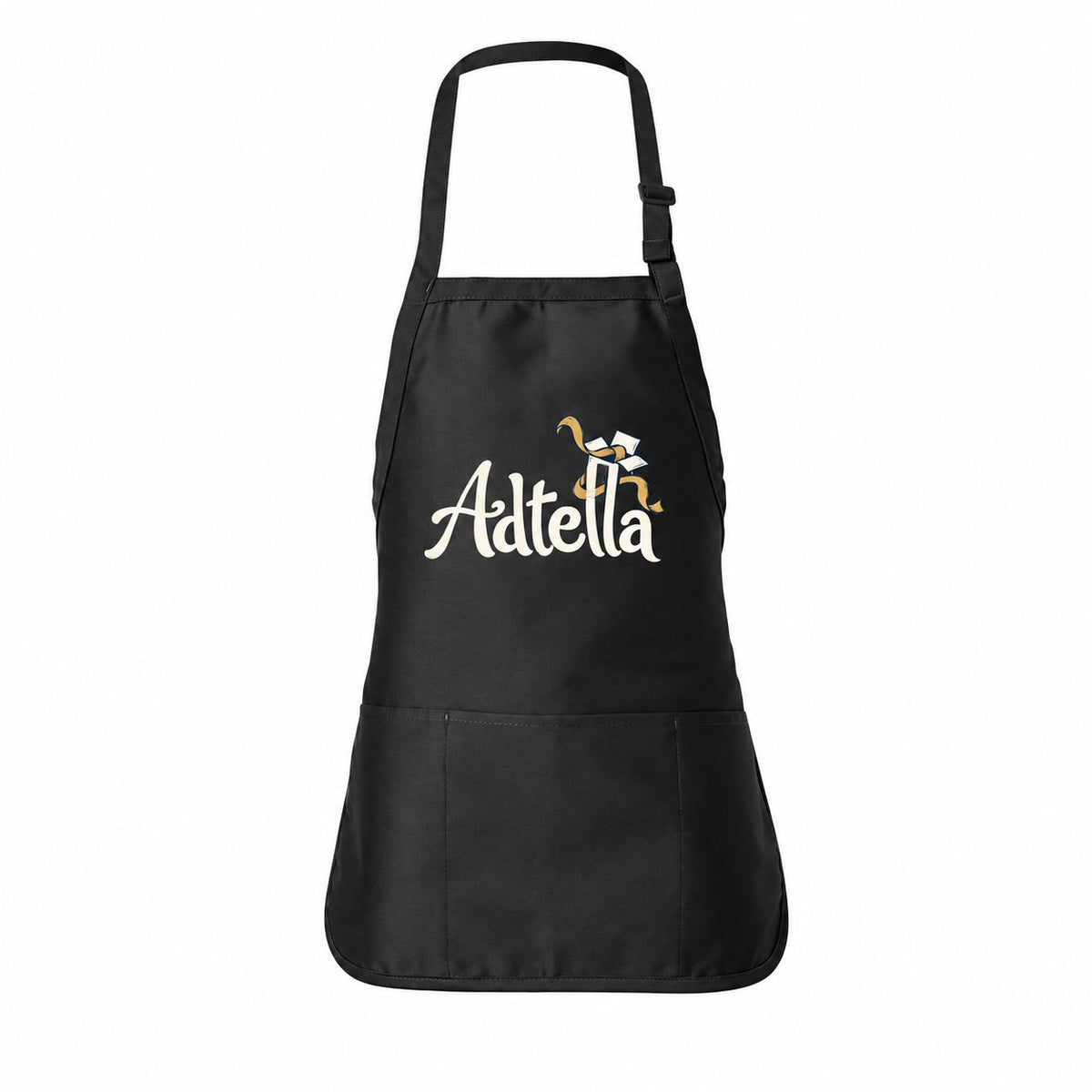 Custom Q-Tees Q4250 Apron | Adtella — illustrative Adtella logo mockup